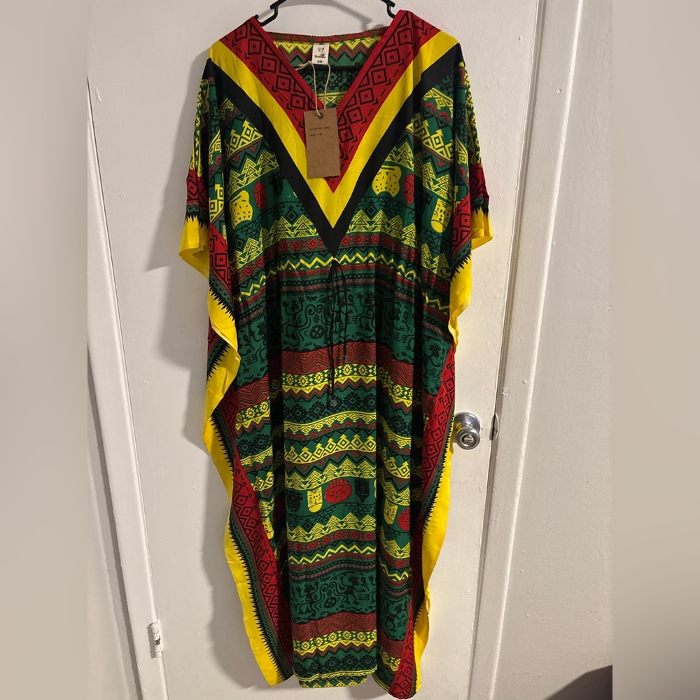 Rivieras Red and Yellow Geometric Top
